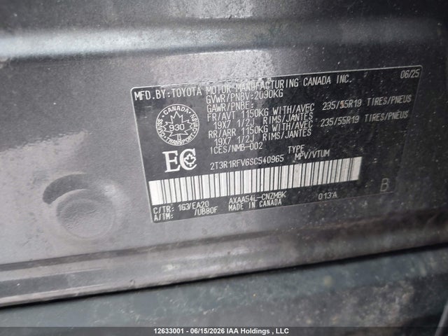 2T3R1RFV6SC540965 Toyota Rav4 Xle