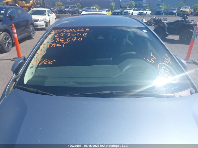 2022 Toyota Corolla Hybrid Base W/li Battery მანქანა იყიდება აუქციონზე, vin: JTDBBMBE8NJ036670, აუქციონის ნომერი: 12633008
