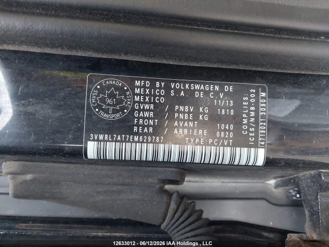 Volkswagen Beetle 2014 3VWRL7AT7EM629787 Image 9