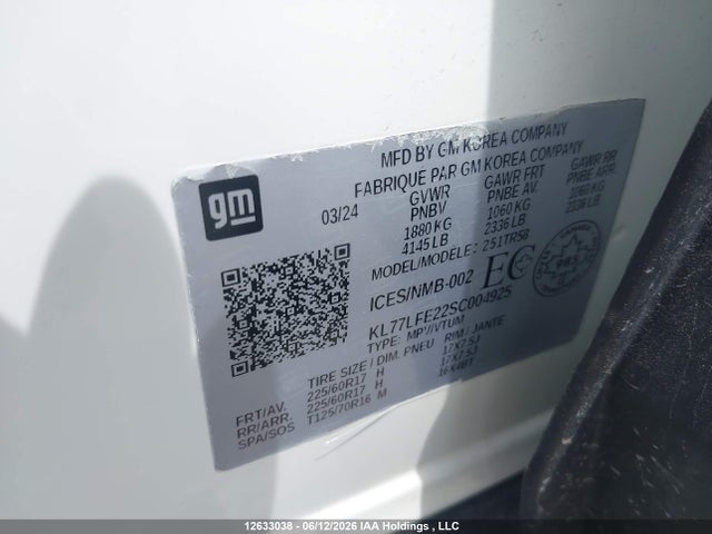 Chevrolet Trax Ls Fwd 2025 KL77LFE22SC004925 Image 22