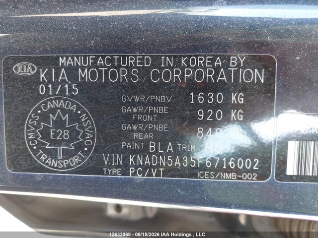 KIA Rio Ex/sx 2015 KNADN5A35F6716002 Image 18