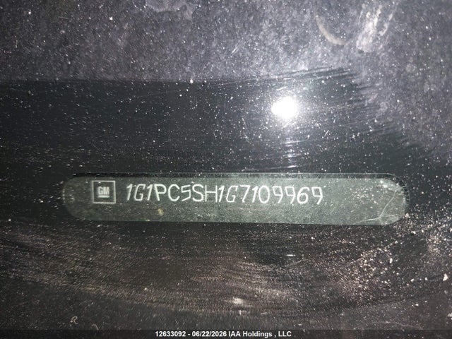 Продаж на аукціоні авто 2016 Chevrolet Cruze, vin: 1G1PC5SH1G7109969, номер лоту: 12633092