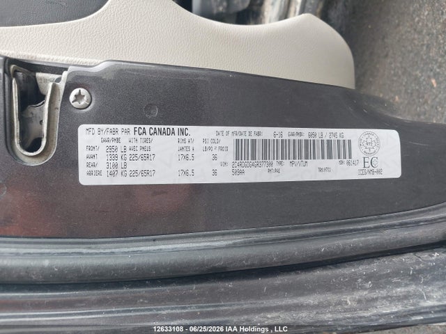 2016 Dodge Grand Caravan Crew მანქანა იყიდება აუქციონზე, vin: 2C4RDGDG4GR377300, აუქციონის ნომერი: 12633108
