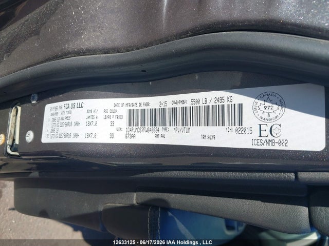 Jeep Cherokee Limited 2015 1C4PJMDS7FW648634 Image 17