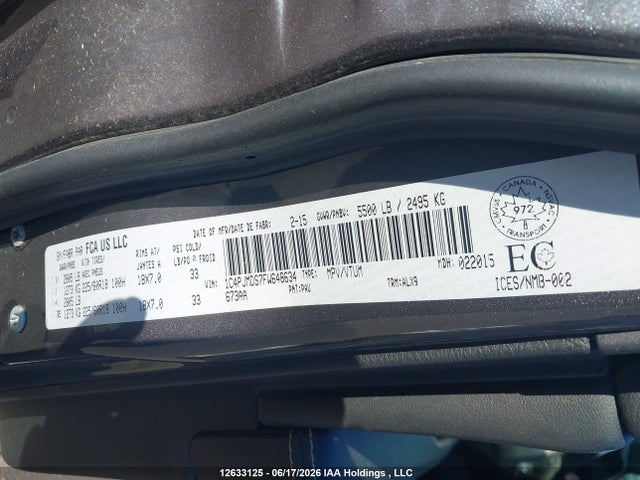 Jeep Cherokee Limited 2015 1C4PJMDS7FW648634 Image 9