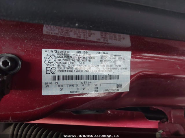 Продажа на аукционе авто 2015 Ford C-max Hybrid, vin: 1FADP5AU1FL101699, номер лота: 12633126