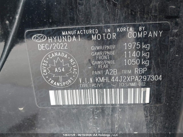 12633129 :رقم المزاد ، KMHL44J2XPA297304 vin ، 2023 Hyundai Sonata Sport مزاد بيع