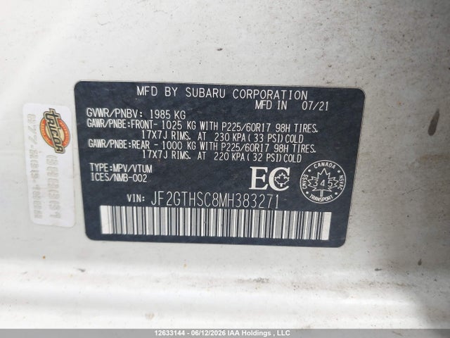 Subaru Crosstrek Sport 2021 JF2GTHSC8MH383271 Image 19