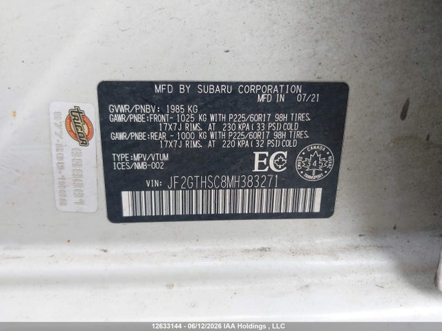 Subaru Crosstrek Sport 2021 JF2GTHSC8MH383271 Image 9