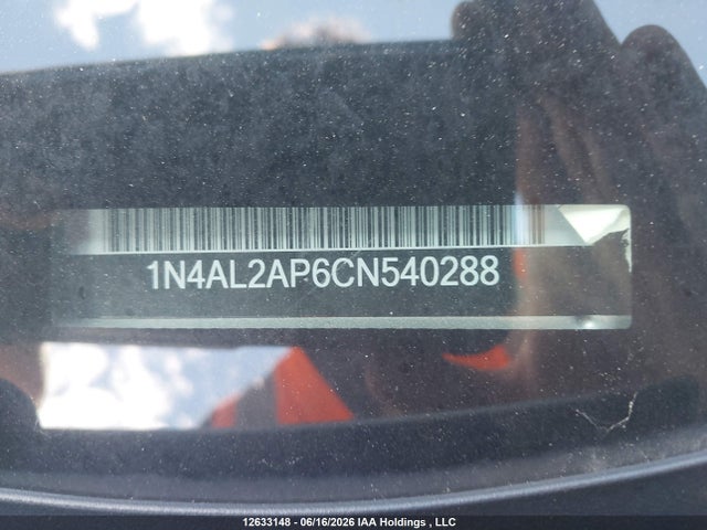 2012 Nissan Altima მანქანა იყიდება აუქციონზე, vin: 1N4AL2AP6CN540288, აუქციონის ნომერი: 12633148