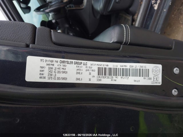 1C4RJFBG9FC661339 Jeep Grand Cherokee Limited