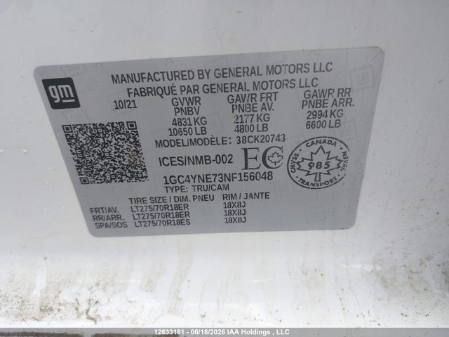 Chevrolet SILVERADO 2500HD 2022 1GC4YNE73NF156048 Image 9