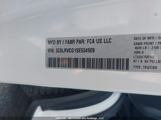 RAM Promaster 2500 2500 High 2025 3C6LRVCG1SE534909 Image 9
