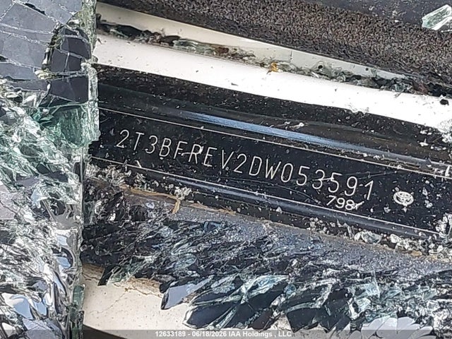 12633189 :رقم المزاد ، 2T3BFREV2DW053591 vin ، 2013 Toyota Rav4 Le مزاد بيع