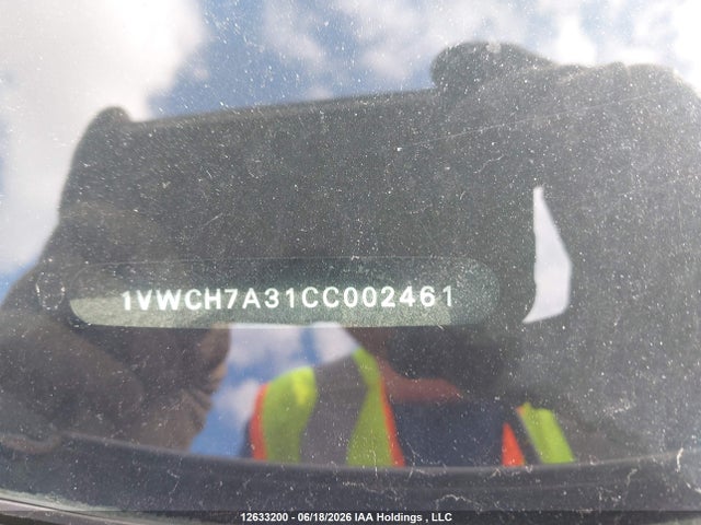 Продажа на аукционе авто 2012 Volkswagen Passat 2.5l Highline, vin: 1VWCH7A31CC002461, номер лота: 12633200