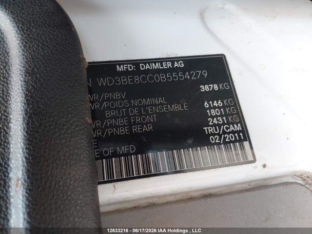 Aukcja sprzedaży 2011 Mercedes-benz Sprinter 2500, vin: WD3BE8CC0B5554279, numer aukcji: 12633216