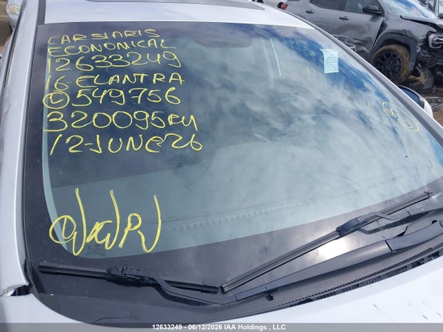 12633249 :رقم المزاد ، KMHDH4AH8GU549756 vin ، 2016 Hyundai Elantra مزاد بيع