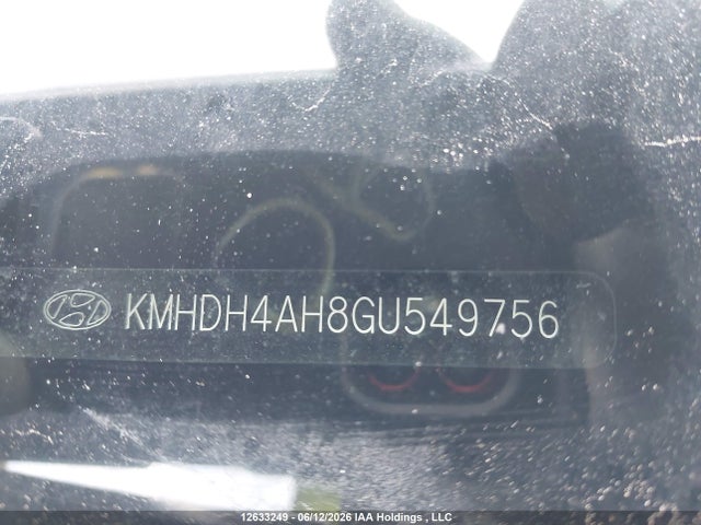 12633249 :رقم المزاد ، KMHDH4AH8GU549756 vin ، 2016 Hyundai Elantra مزاد بيع