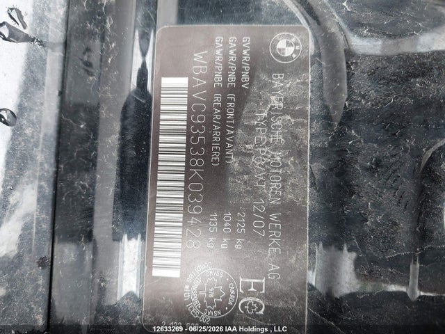 Продаж на аукціоні авто 2008 Bmw 328xi, vin: WBAVC93538K039428, номер лоту: 12633269
