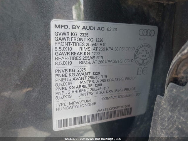 WA1EECF35P1111569 Audi Q3 45 Progressiv
