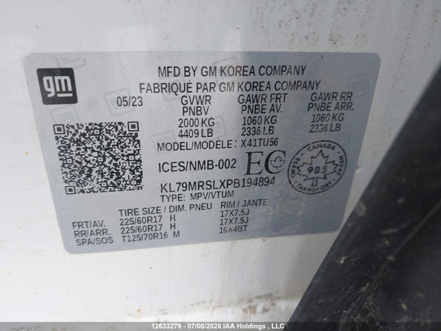 Chevrolet Trailblazer Lt 2023 KL79MRSLXPB194894 Image 19