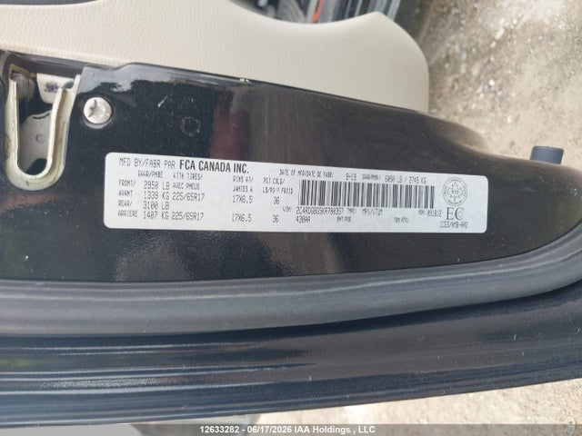 Aukcja sprzedaży 2019 Dodge Grand Caravan Cvp/sxt, vin: 2C4RDGBG5KR780357, numer aukcji: 12633282