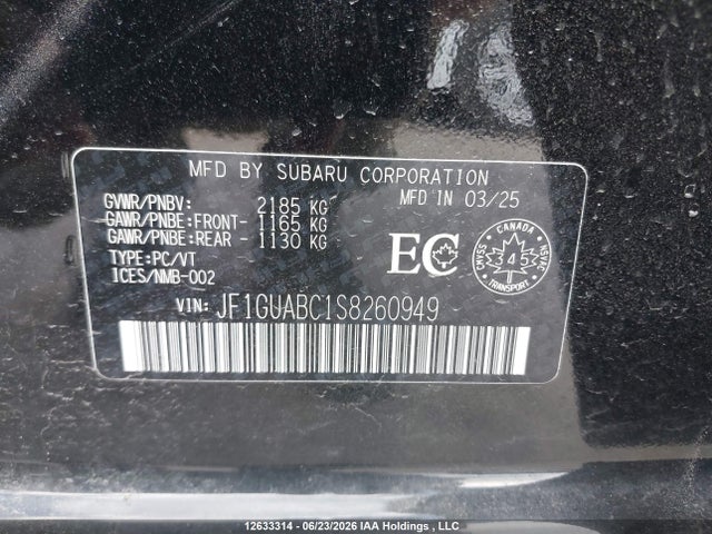 Subaru Impreza 2025 JF1GUABC1S8260949 Image 18