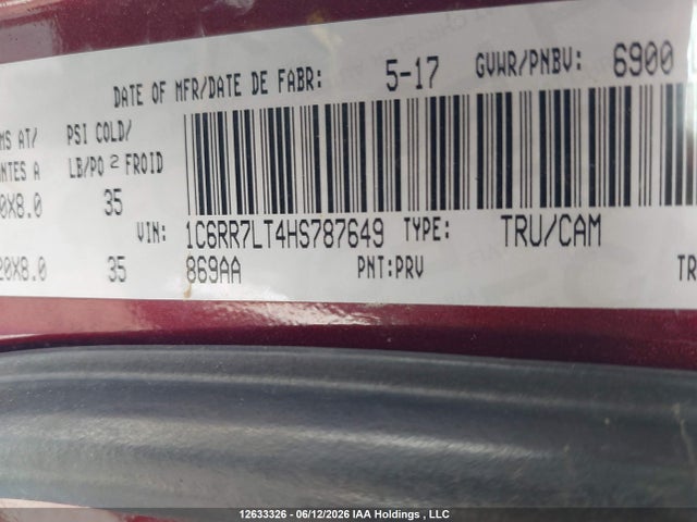RAM 1500 Slt 2017 1C6RR7LT4HS787649 Image 18