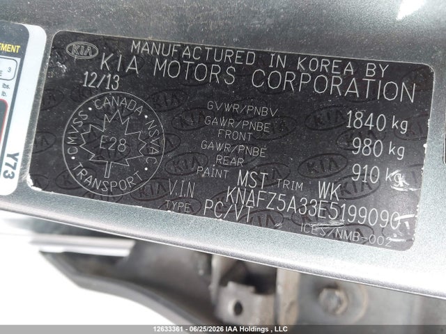 2014 Kia Forte Sx მანქანა იყიდება აუქციონზე, vin: KNAFZ5A33E5199090, აუქციონის ნომერი: 12633361