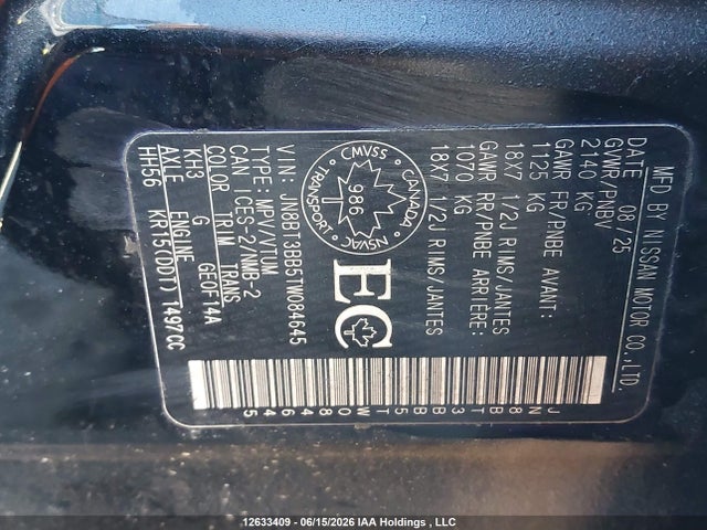 Nissan ROGUE SV 2026 JN8BT3BB5TW084645 Image 9