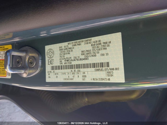 Ford Escape Platinum 2025 1FMCU9JA7SUB24593 Image 9
