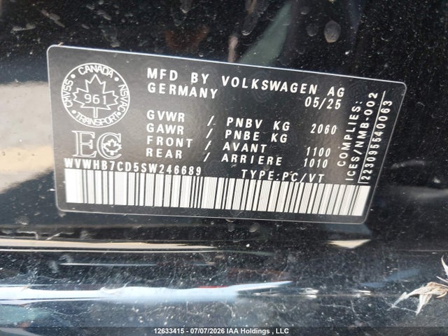 WVWHB7CD5SW246689 Volkswagen Golf R Black Edition