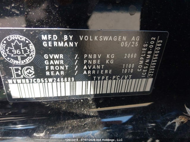 WVWHB7CD5SW246689 Volkswagen Golf R Black Edition