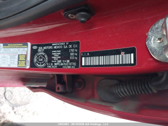 Aukcja sprzedaży 2018 Kia Forte Lx/lx+, vin: 3KPFL4A70JE197782, numer aukcji: 12633461