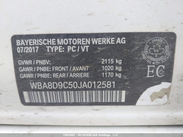 Продажа на аукционе авто 2018 Bmw 330 Xi, vin: WBA8D9C50JA012581, номер лота: 12633467