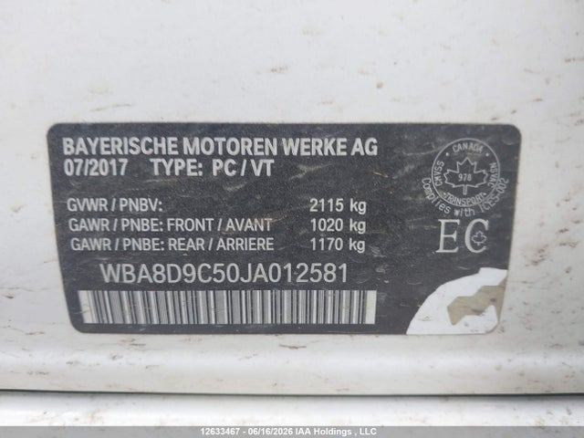 Продажа на аукционе авто 2018 Bmw 330 Xi, vin: WBA8D9C50JA012581, номер лота: 12633467