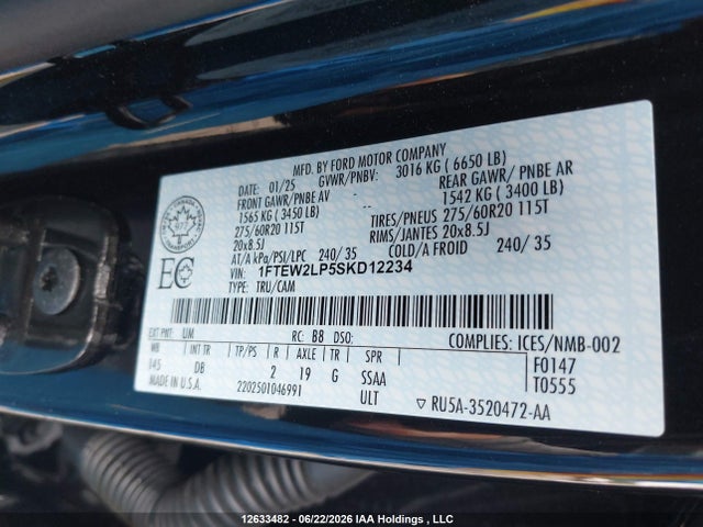 Ford F150 Stx 2025 1FTEW2LP5SKD12234 Image 9