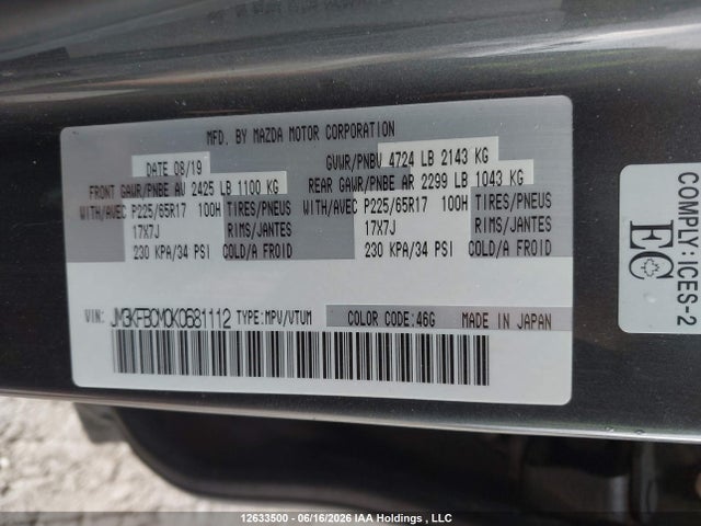 Mazda Cx-5 Touring 2019 JM3KFBCM0K0681112 Image 9