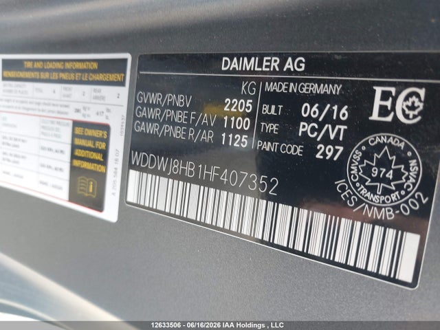 Продажа на аукционе авто 2017 Mercedes-benz Amg C 63 S, vin: WDDWJ8HB1HF407352, номер лота: 12633506