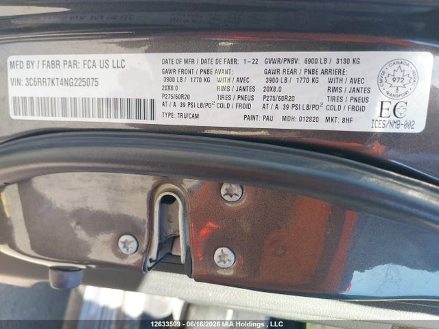 Dodge RAM 1500 2022 3C6RR7KT4NG225075 Image 9