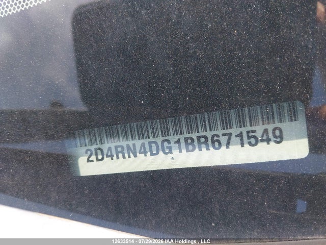 Продаж на аукціоні авто 2011 Dodge Grand Caravan Se/sxt, vin: 2D4RN4DG1BR671549, номер лоту: 12633514
