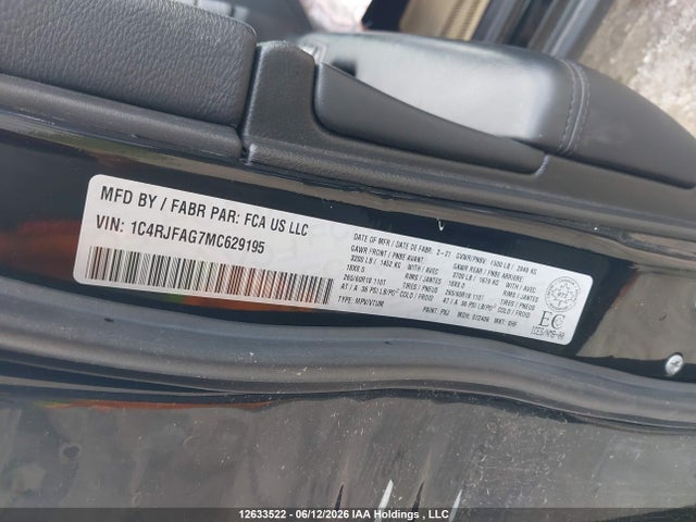 Продаж на аукціоні авто 2021 Jeep Grand Cherokee Laredo, vin: 1C4RJFAG7MC629195, номер лоту: 12633522