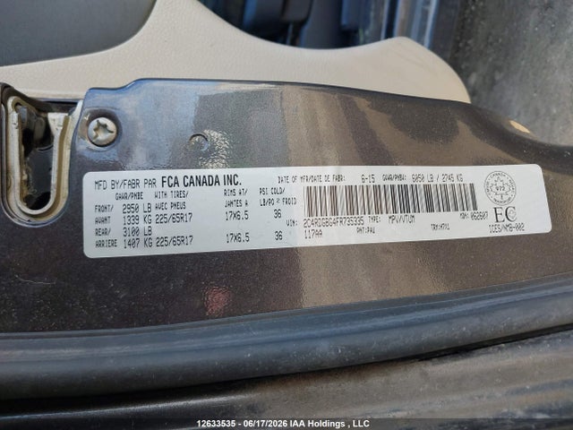 Dodge Grand Caravan Se/sxt 2015 2C4RDGBG4FR735335 Image 22