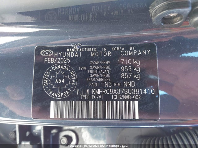 Продаж на аукціоні авто 2025 Hyundai Venue Preferred W/two-tone, vin: KMHRC8A37SU381410, номер лоту: 12633545