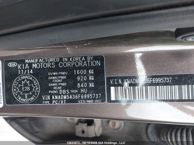 KIA Rio 2015 KNADM5A36F6995737 Image 9