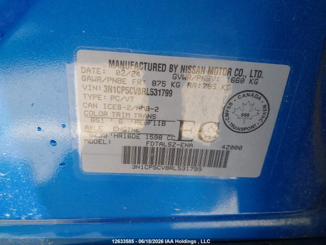 Nissan Kicks 2024 3N1CP5CV8RL531799 Image 19