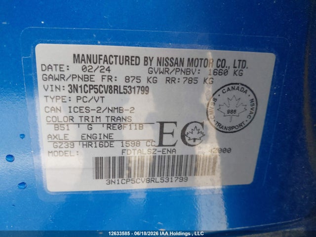 Nissan Kicks 2024 3N1CP5CV8RL531799 Image 9