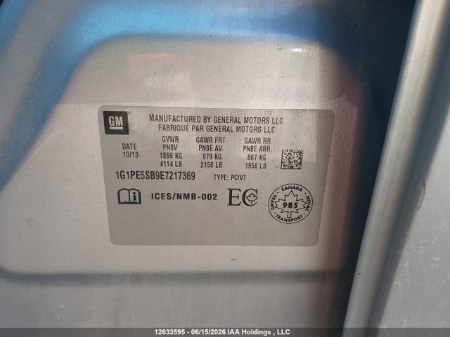 Продаж на аукціоні авто 2014 Chevrolet Cruze Lt, vin: 1G1PE5SB9E7217369, номер лоту: 12633595