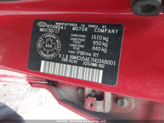 Hyundai ACCENT GLS 2017 KMHCU5AE7HU348001 Image 19