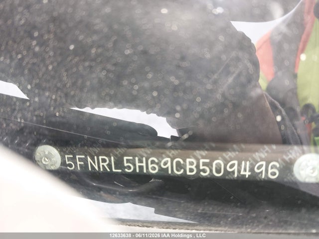 12633638 :رقم المزاد ، 5FNRL5H69CB509496 vin ، 2012 Honda Odyssey Exl مزاد بيع